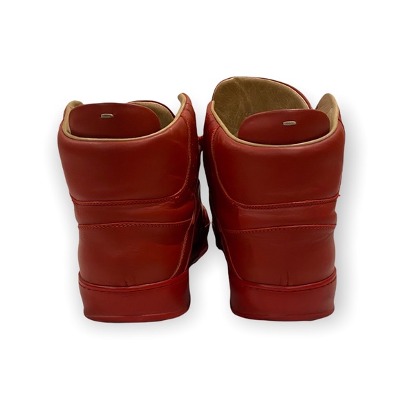 Maison Margiela Mens Red High Top Sneakers - Picture 7 of 11